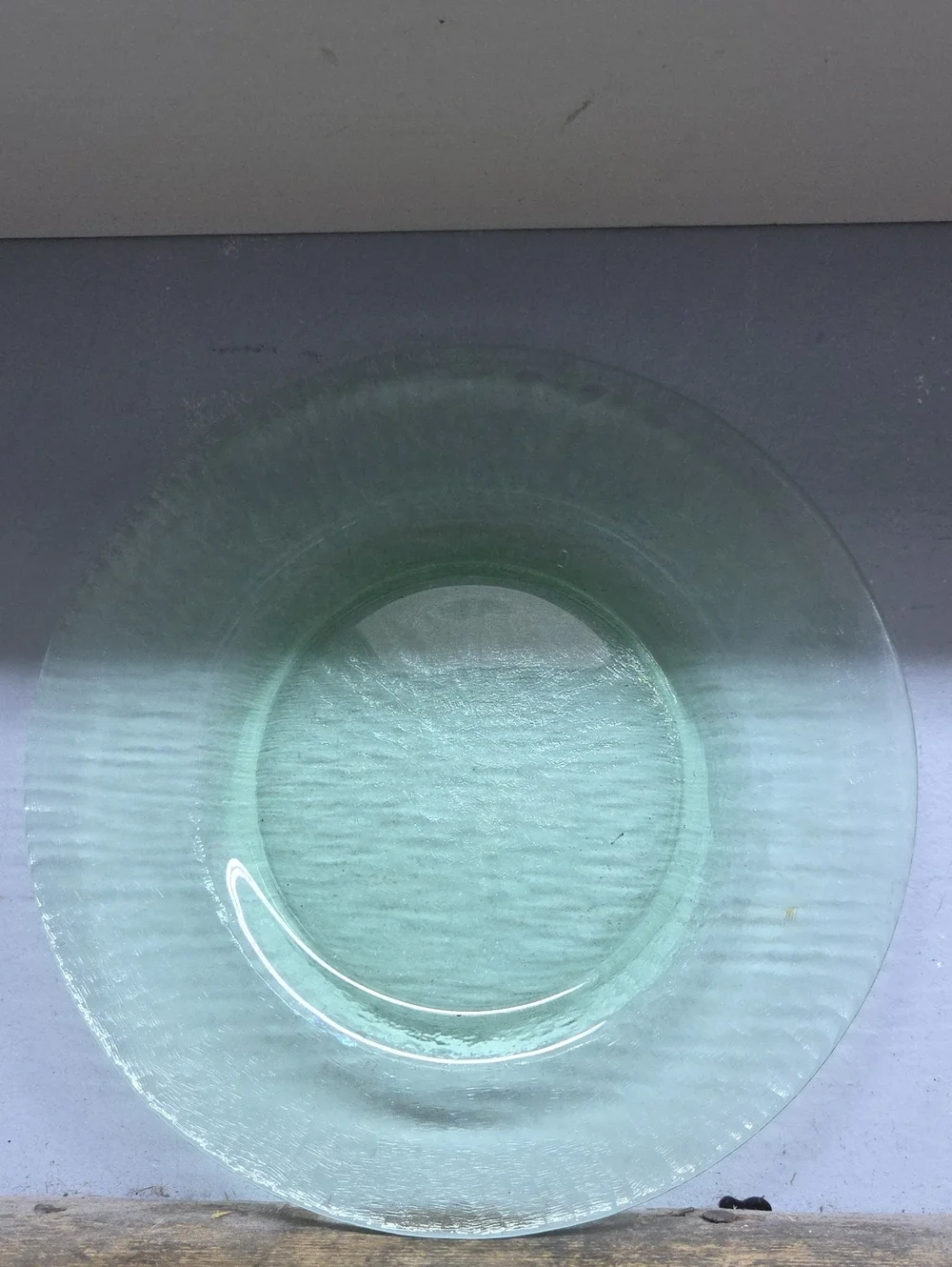 Vintage Green Recycled Glass Plate